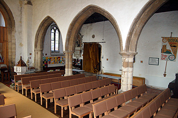 The view from the pulpit into the north aisle May 2012